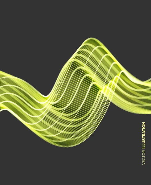 Fundo Ondulado Com Efeito Movimento Estilo Tecnologia Ilustração Vetorial —  Vetores de Stock