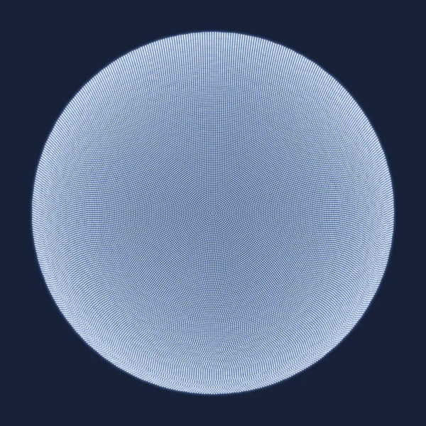 球は点で構成されます 抽象世界グリッド 球の図 グリッド デザイン 技術コンセプト ベクトル図 — ストックベクタ