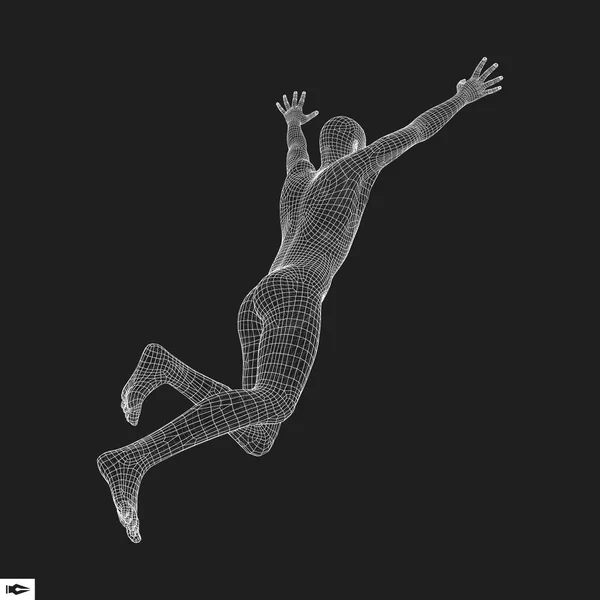 Hombre Corriendo Diseño Para Deporte Negocios Ciencia Tecnología Ilustración Vectorial — Archivo Imágenes Vectoriales