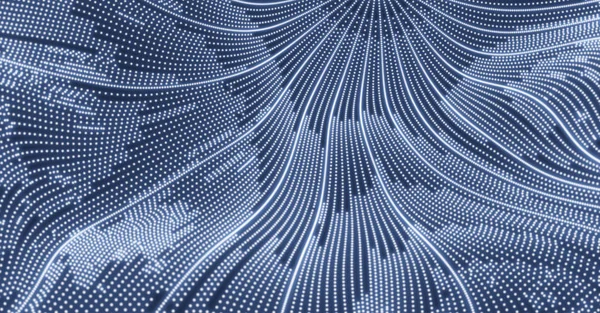 Array Mit Dynamischen Teilchen Futuristische Technologie Stil Abstrakter Hintergrund Textur — Stockvektor