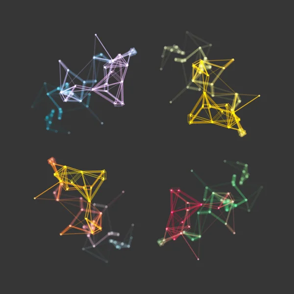 Structure Connexion Style Technologique Futuriste Illustration Vectorielle Pour Science Chimie — Image vectorielle