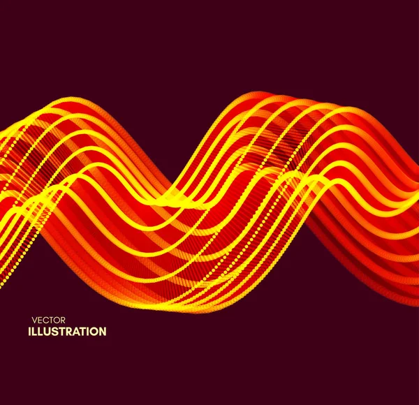 Fondo Ondulado Con Efecto Movimiento Estilo Tecnología Ilustración Vectorial — Vector de stock