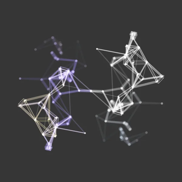 Structuur Van Verbinding Futuristische Technologie Stijl Vectorillustratie Voor Wetenschap Scheikunde — Stockvector