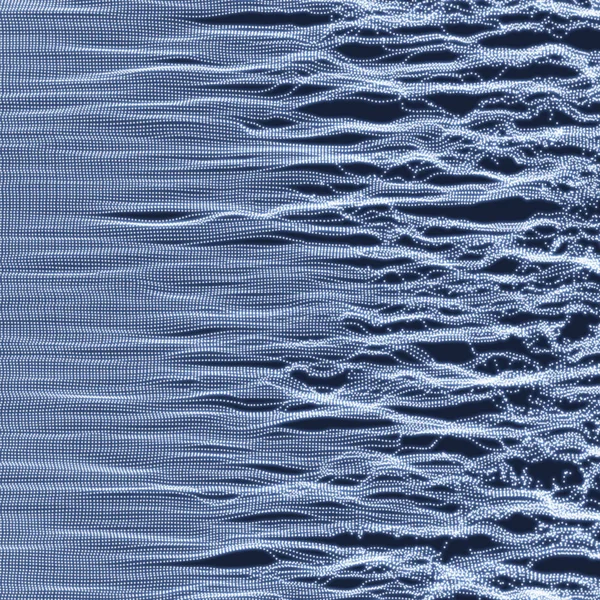 Wave Background Ripple Grid Ilustrație Abstractă Vectorială Stilul Tehnologiei Ilustrație — Vector de stoc