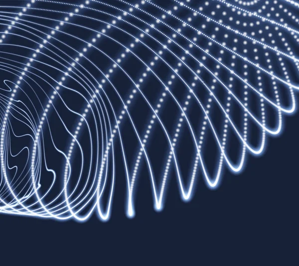 Résumé Science Technologie Contexte Graphisme Illustration Réseau Avec Particule Surface — Image vectorielle
