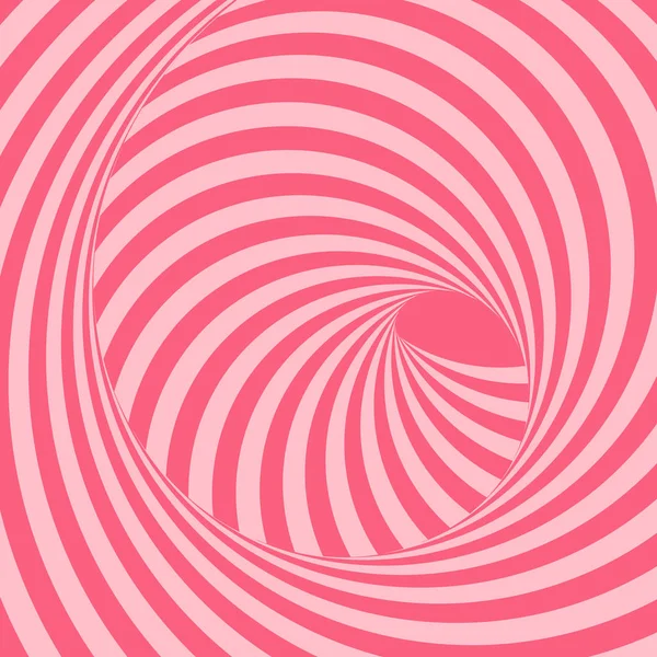 Tunnel Optical Illusion Abstract Striped Background Vector Illustration — Stock Vector