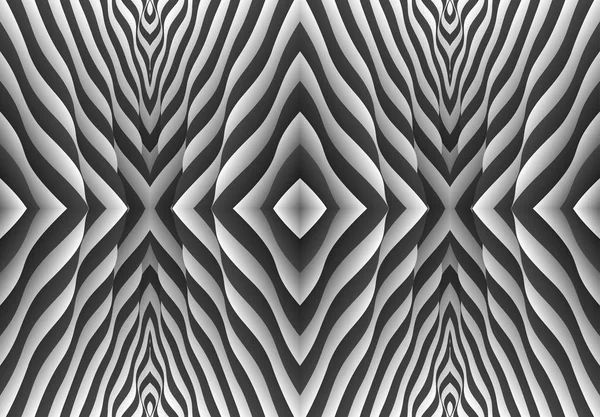 Modèle Avec Illusion Optique Fond Noir Blanc Illustration Vectorielle — Image vectorielle