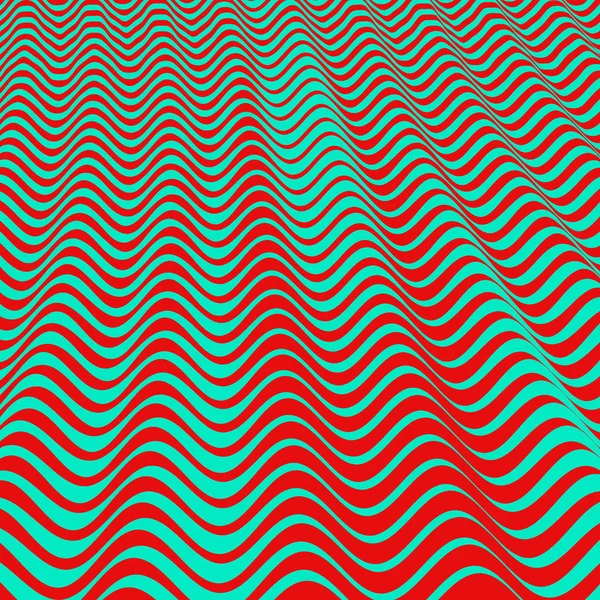 3D波浪背景 动态效果 带光学错觉的图案 矢量说明 — 图库矢量图片