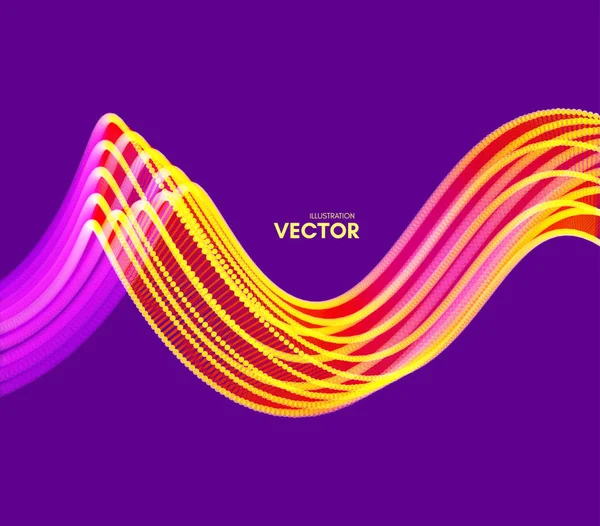 Хвилястий Фон Ефектом Руху Стиль Технології Векторні Ілюстрації — стоковий вектор
