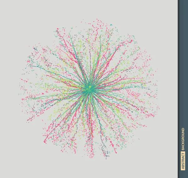 動的粒子の配列 未来的な技術スタイル 抽象的な背景 ベクトル図 — ストックベクタ