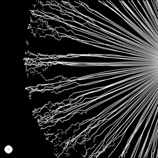 Dinamik Parçacıklarla Donatılmış Boyutlu Teknoloji Tarzı Soyut Arkaplan Vektör Illüstrasyonu — Stok Vektör