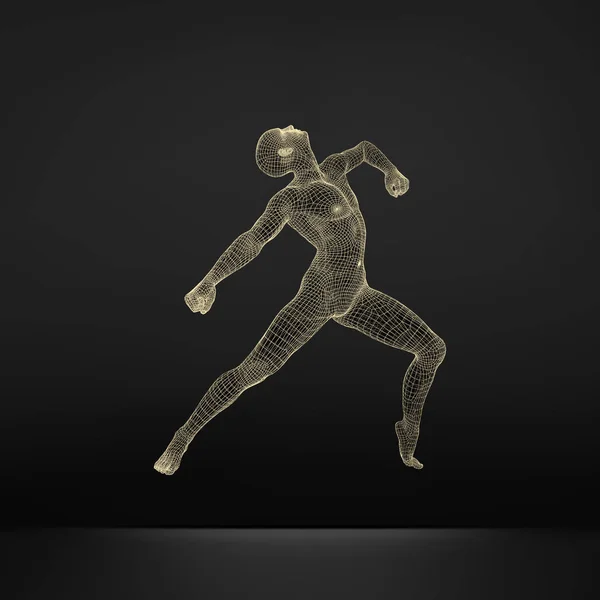 Turner Modell Des Menschen Modell Des Menschlichen Körpers Turnaktivitäten Für — Stockvektor