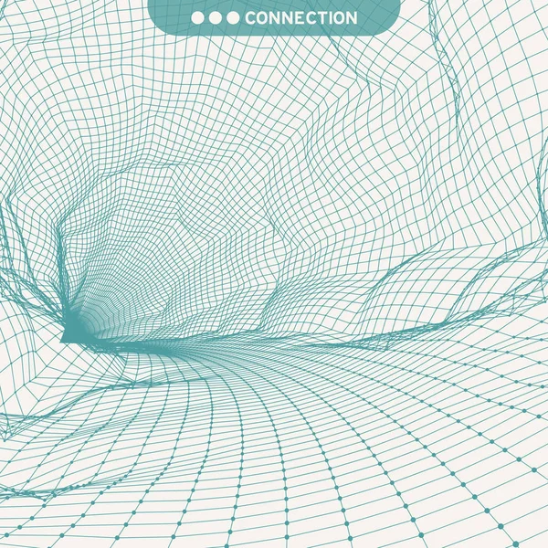 Abstrakt Tunnelnät Vektor Illustration Kan Användas Som Digital Dynamisk Tapet — Stock vektor