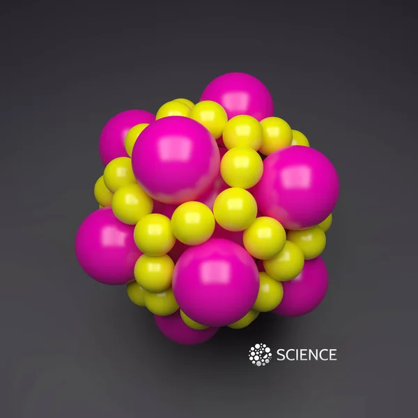 Molekül Molekularstruktur Vektorillustration Für Die Wissenschaft — Stockvektor