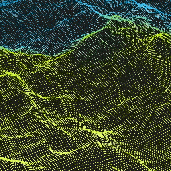 Matrix Met Dynamische Deeltjes Stijl Van Futuristische Technologie Abstracte Achtergrond — Stockvector