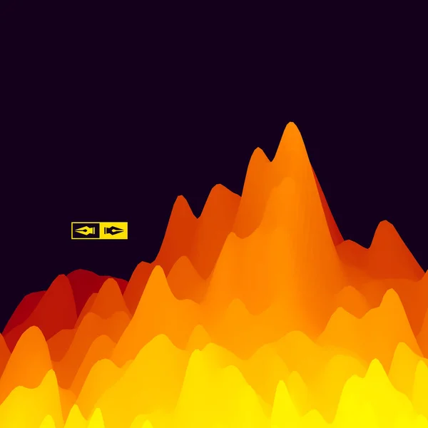 Bergslandskap Bergsterräng Vektorillustration Abstrakt Bakgrund — Stock vektor