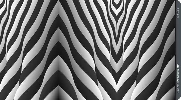 Pattern Optical Illusion Black White Background Vector Illustration — Stock Vector