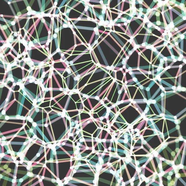 格子構造 科学技術の背景 グラフィックデザイン 3次元グリッド表面 抽象ベクトル図 — ストックベクタ