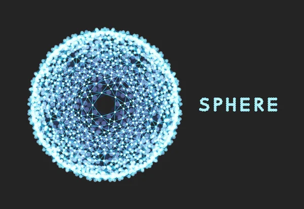 Sphère Composition Abstraite Style Technologique Futuriste Illustration Vectorielle — Image vectorielle