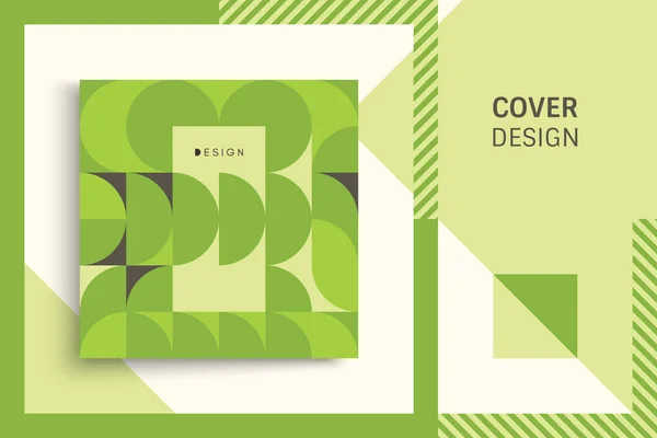 Cover Design Template Advertising Abstract Colorful Geometric Design Pattern Can — Stock Vector