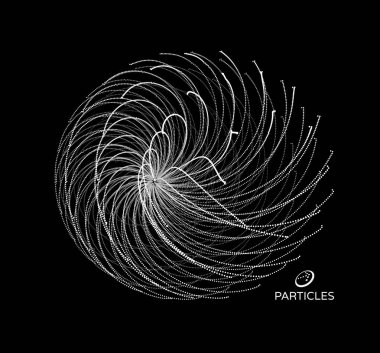 3d abstract sphere. Array with dynamic particles. Modern science and technology element. Vector illustration. clipart svg vector 