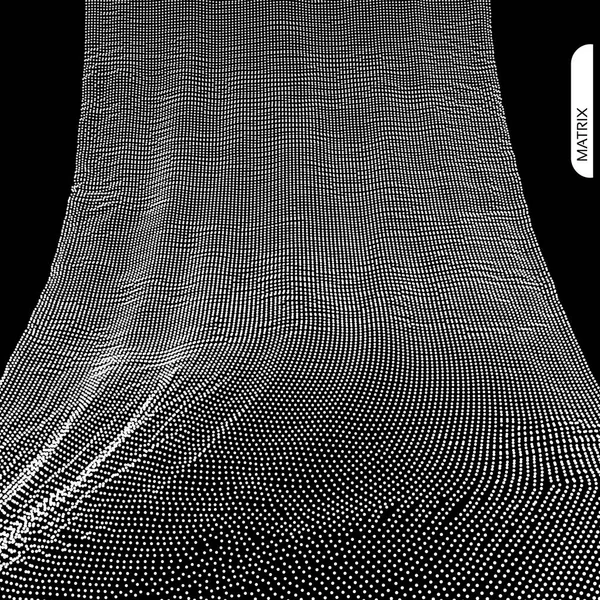 Matrix Met Dynamische Deeltjes Stijl Van Futuristische Technologie Abstracte Achtergrond — Stockvector