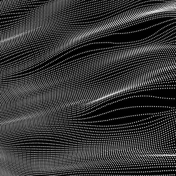 带有动态粒子的数组 未来技术风格 抽象背景 — 图库矢量图片