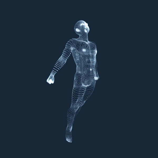 Modello Dell Uomo Corpo Umano Elemento Design Illustrazione Vettoriale — Vettoriale Stock