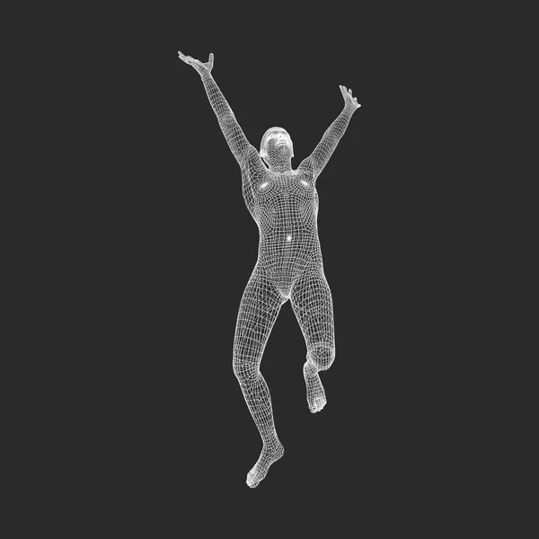 男を実行する人間の モデルのスポーツ シンボル ベクトル図 — ストックベクタ
