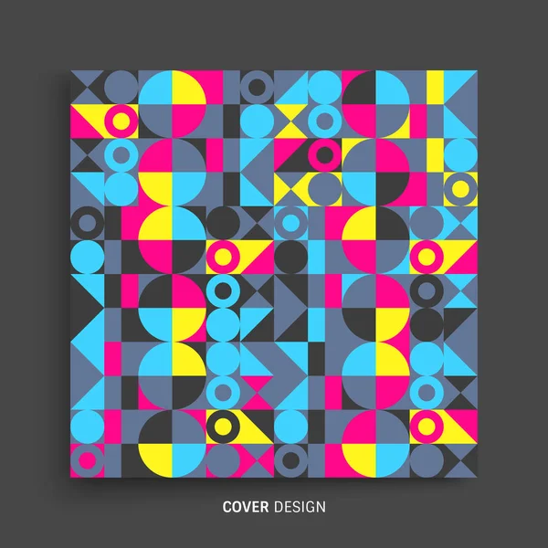 Cover Design Vorlage Für Werbung Abstrakte Farbenfrohe Geometrische Gestaltung Muster — Stockvektor