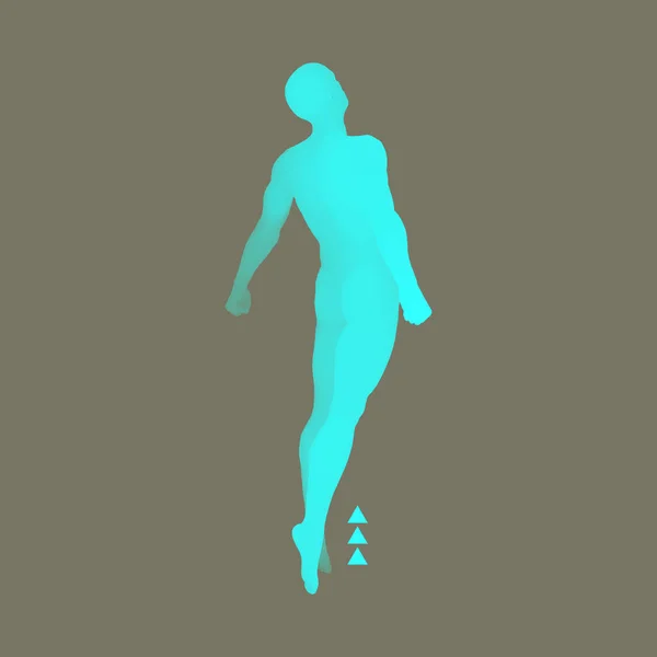 Přechod Man Model Man Lidského Těla Sportovní Symbol Designový Prvek — Stockový vektor