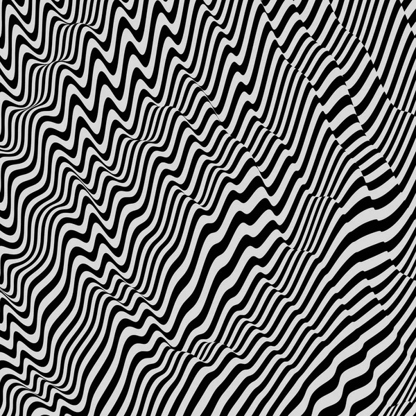 Black White Background Pattern Optical Illusion Vector Illustration — Stock Vector
