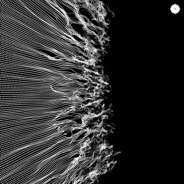 Хвильовий Фон Ріплі Ґратки Анотація Векторна Ілюстрація Стиль Технології Ілюстрація — стоковий вектор