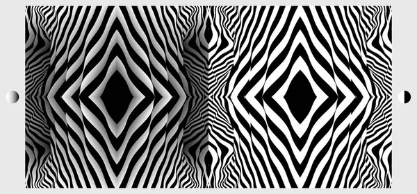 Pattern Optical Illusion Black White Background Vector Illustration — Stock Vector