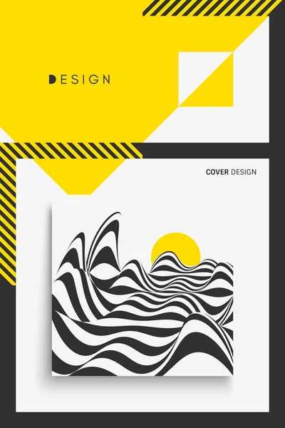Cover Design Template Vector Illustration Pattern Can Used Template Brochure — Stock Vector