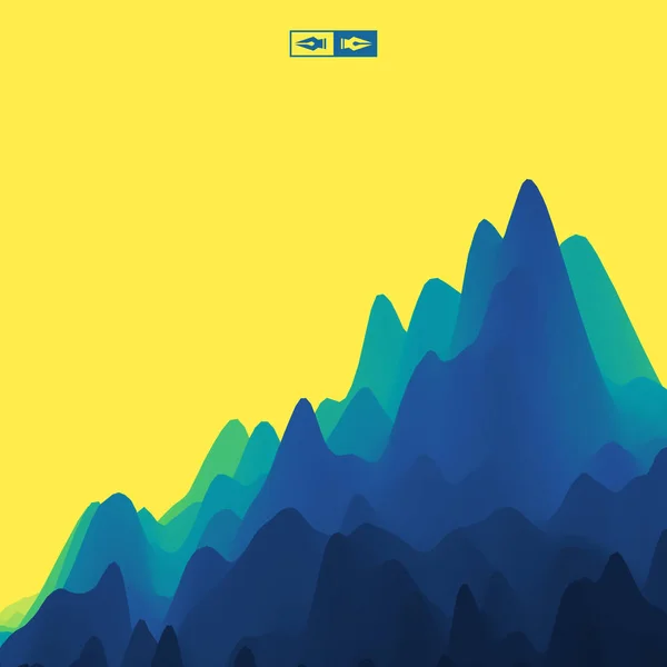 Paisaje Montaña Terreno Montañoso Ilustración Vectorial Fondo Abstracto — Vector de stock