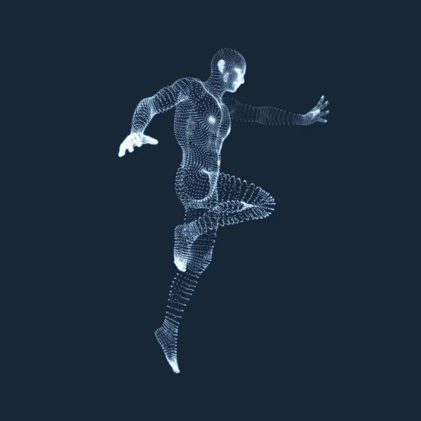 人体モデルの男 デザイン要素 ベクトル図 — ストックベクタ