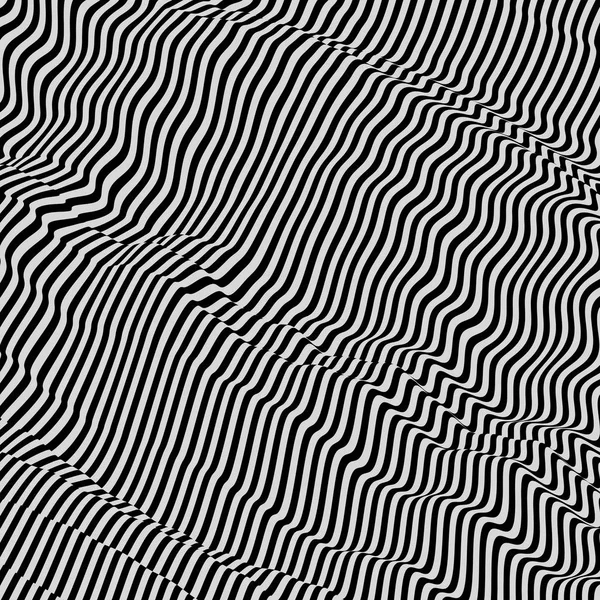 Fond Noir Blanc Modèle Avec Illusion Optique Illustration Vectorielle — Image vectorielle