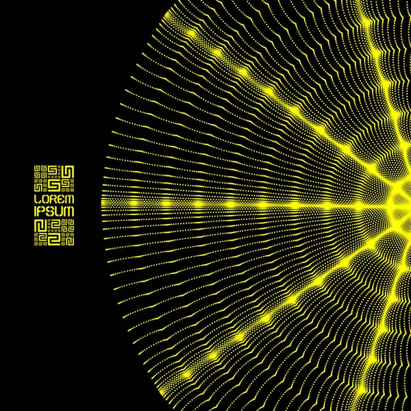 Πίνακας Δυναμικά Σωματίδια Ροή Σωματιδίων Κύματα Κυματιστή Πλέγμα Φόντο Αφηρημένη — Διανυσματικό Αρχείο