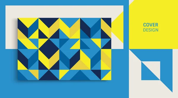 Reklam Için Kapak Tasarım Şablonu Soyut Renkli Geometrik Tasarım Desen — Stok Vektör
