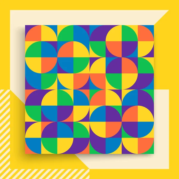 Plantilla Diseño Cubierta Para Publicidad Diseño Geométrico Colorido Abstracto Patrón — Archivo Imágenes Vectoriales