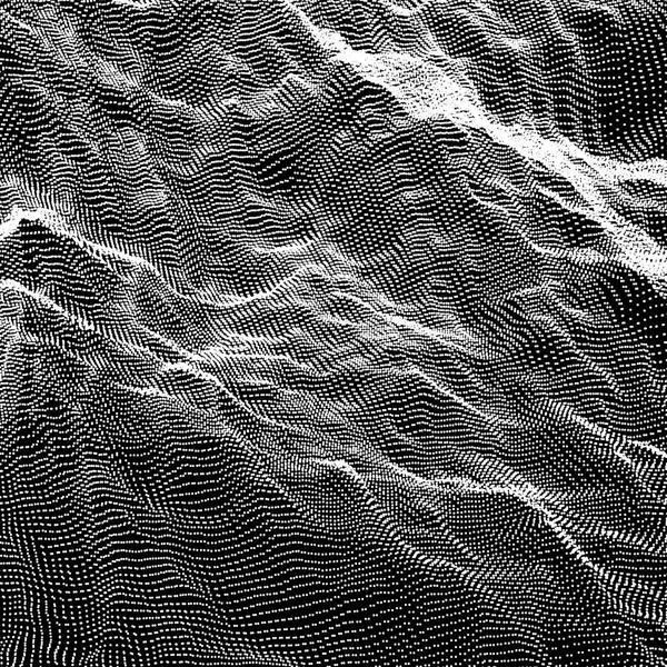 带有粒子的网络设计 未来技术风格 矢量背景 带有点的抽象纹理的插图 — 图库矢量图片