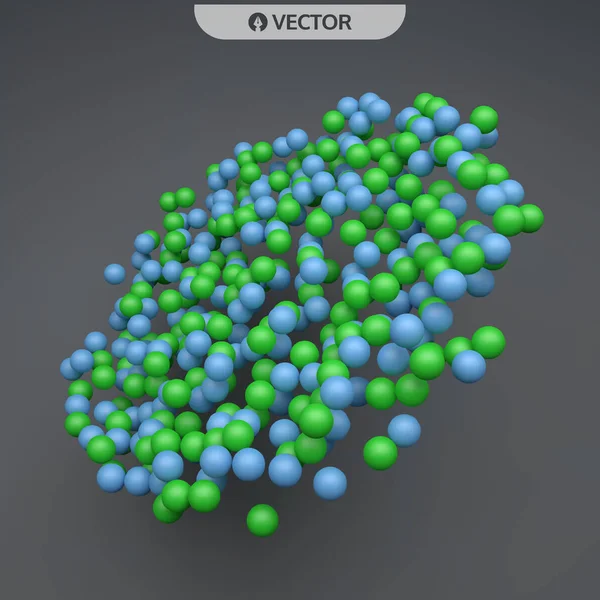 抽象结构与微粒 技术风格 矢量插图 — 图库矢量图片