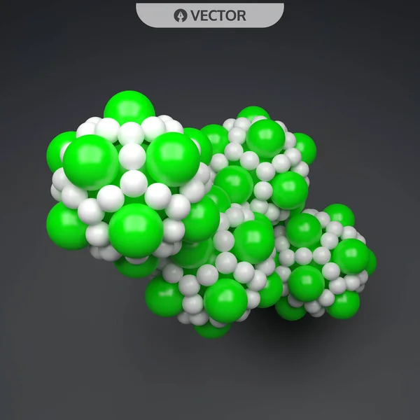 Molécula Estructura Molecular Ilustración Vectorial Para Ciencia — Vector de stock