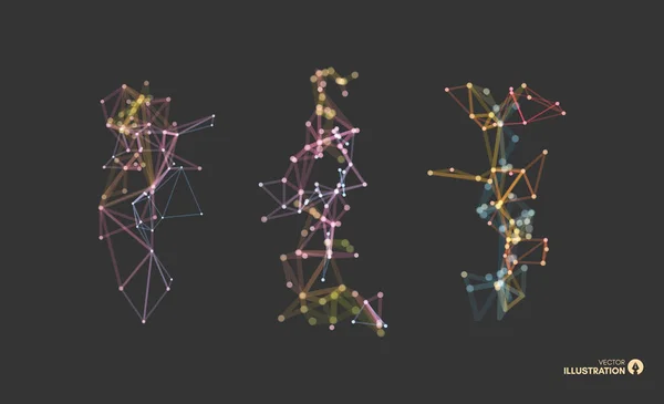 Estructura Conexión Estilo Tecnología Futurista Ilustración Vectorial Para Ciencia Química — Vector de stock