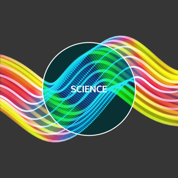 Спіраль Структура Єднання Абстрактний Дизайн Сітки Вектор Ілюстрація Науки Технології — стоковий вектор