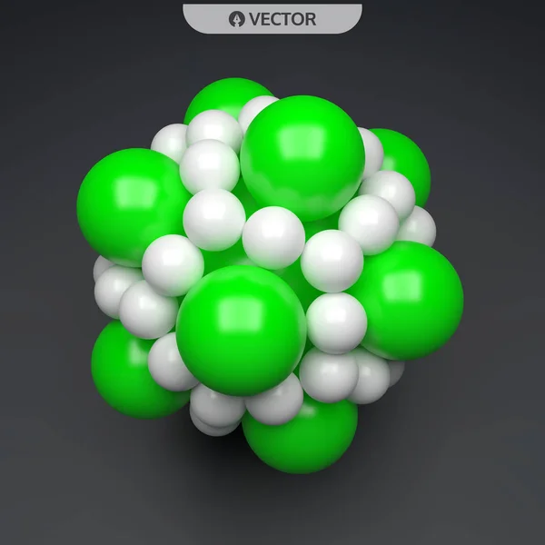 Molekul Struktur Molekuler Vektor Ilustrasi Untuk Ilmu Pengetahuan - Stok Vektor