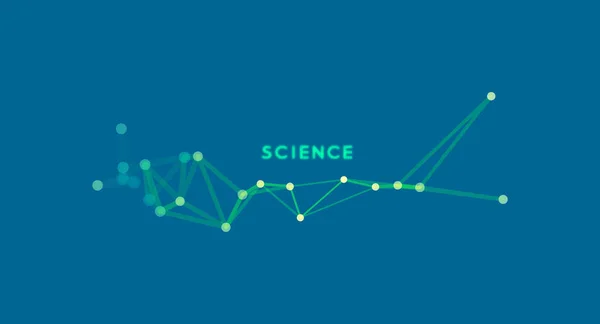 的连接结构 未来的技术风格 为科学 化学或教育矢量图 — 图库矢量图片