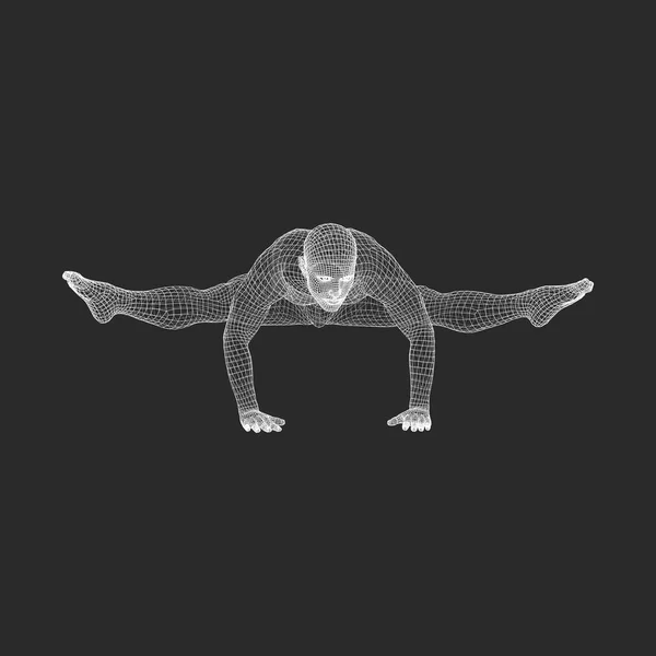手立姿势 做瑜伽练习的人 健康的生活方式 身体伸展 练习瑜伽的人 — 图库矢量图片