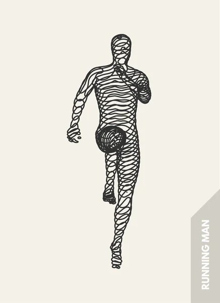 Běžec Design Pro Sport Obchod Vědu Techniku Vektorová Ilustrace Lidské — Stockový vektor